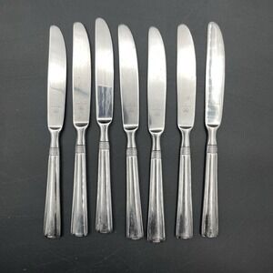 Pfaltzgraff Kenilworth Flatware Lot 7 Dinner Knives Stainless China